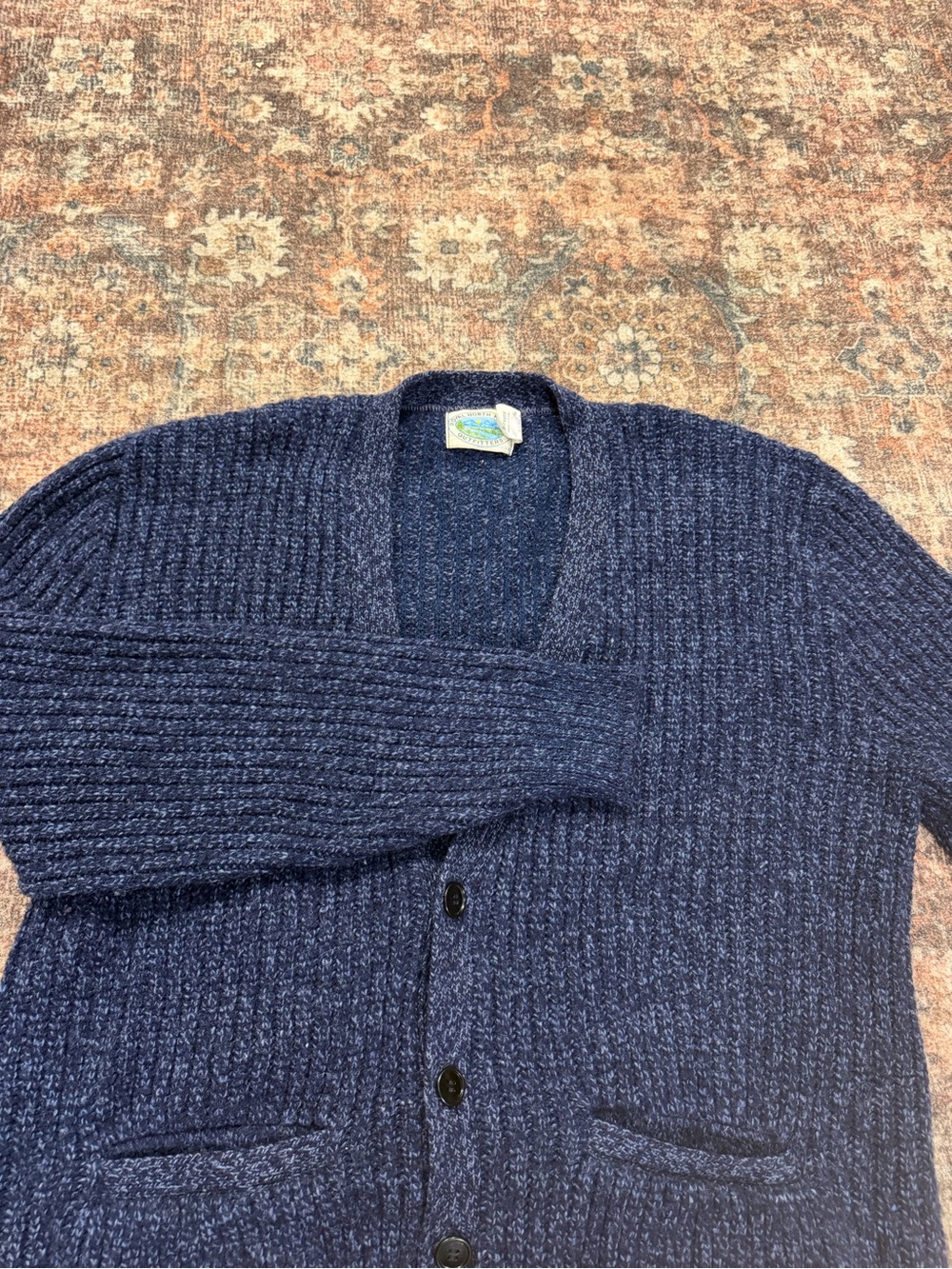 Vintage Royal north mills outfitters Navy blue  cardigan sweater with pockets